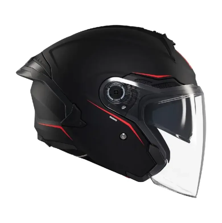 Casco Jet Mt Helmets Of515Sv Cosmo A1 Sv Solid Opaco Nero