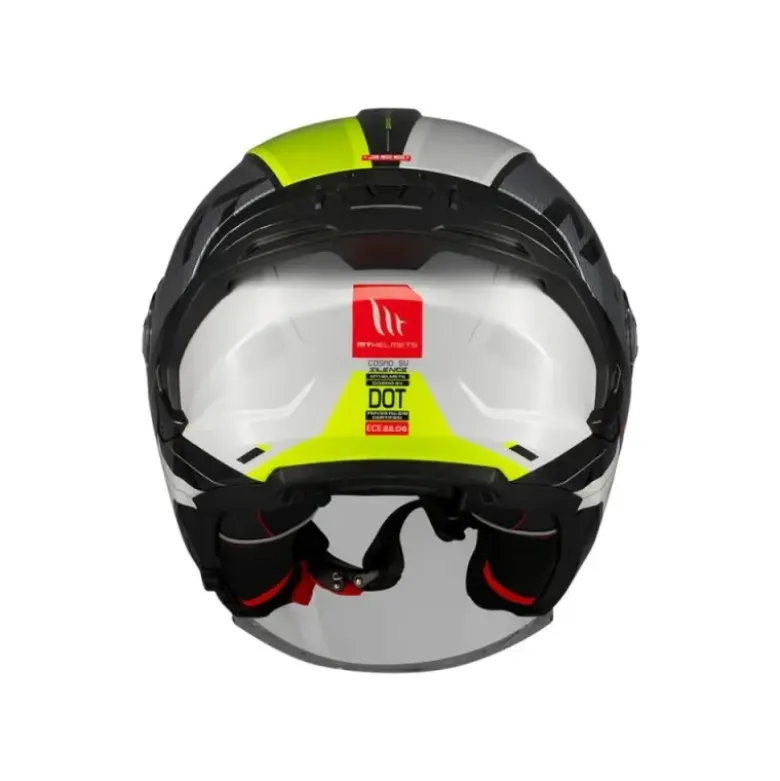 Casco Jet Mt Helmets Of515Sv Cosmo B3 Sv Silence Lucido
