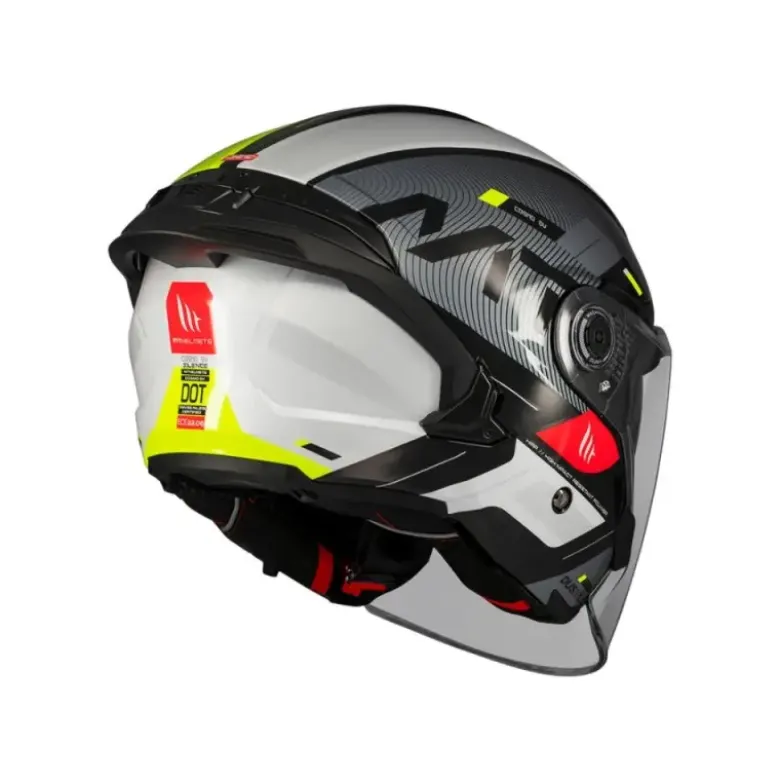 Casco Jet Mt Helmets Of515Sv Cosmo B3 Sv Silence Lucido
