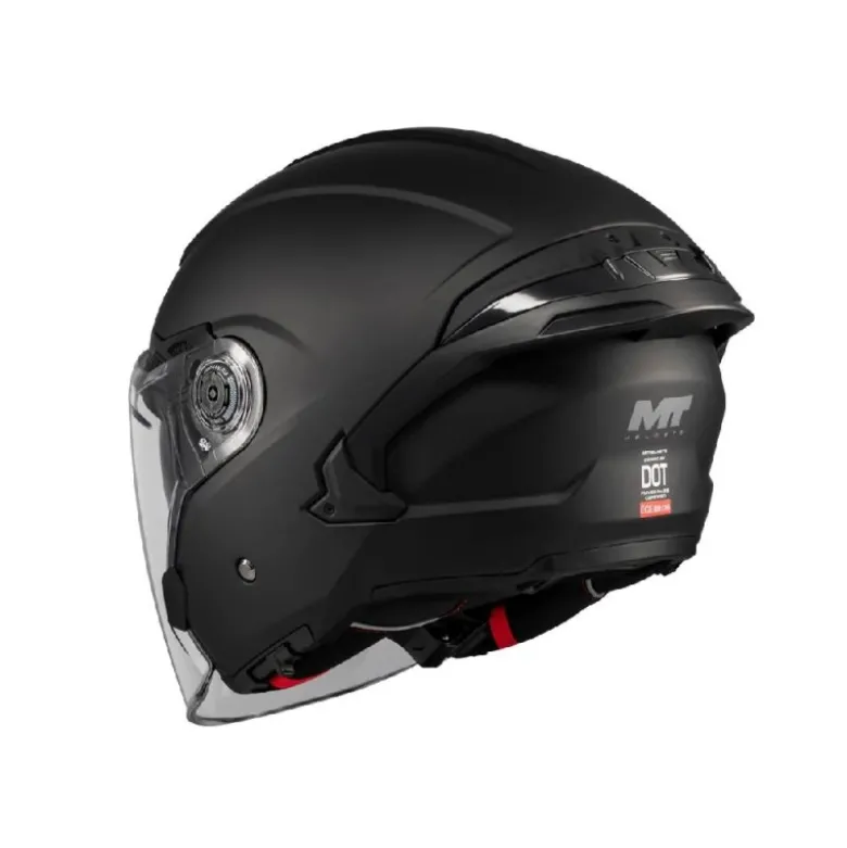 Casco Jet Mt Helmets Of515Sv Cosmo Sv A1 Pure Nero Opaco
