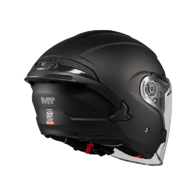 Casco Jet Mt Helmets Of515Sv Cosmo Sv A1 Pure Nero Opaco