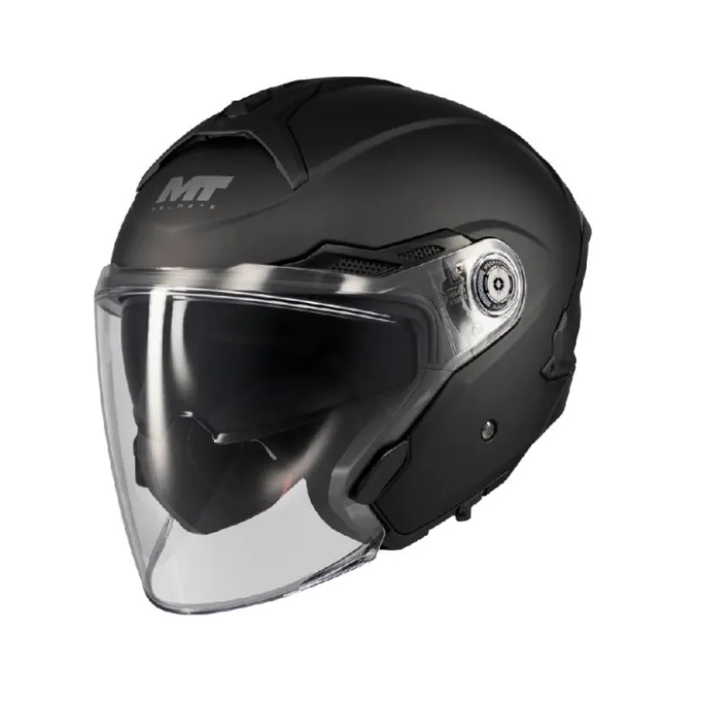 Casco Jet Mt Helmets Of515Sv Cosmo Sv A1 Pure Nero Opaco