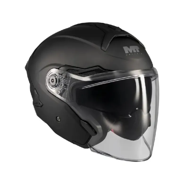 Casco Jet Mt Helmets Of515Sv Cosmo Sv A1 Pure Nero Opaco