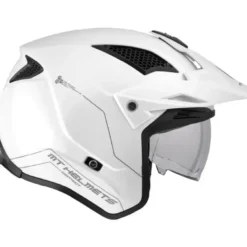 Casco Jet Mt Helmets Tr902Svb District Sv S Solid A0 Lucido Bianco