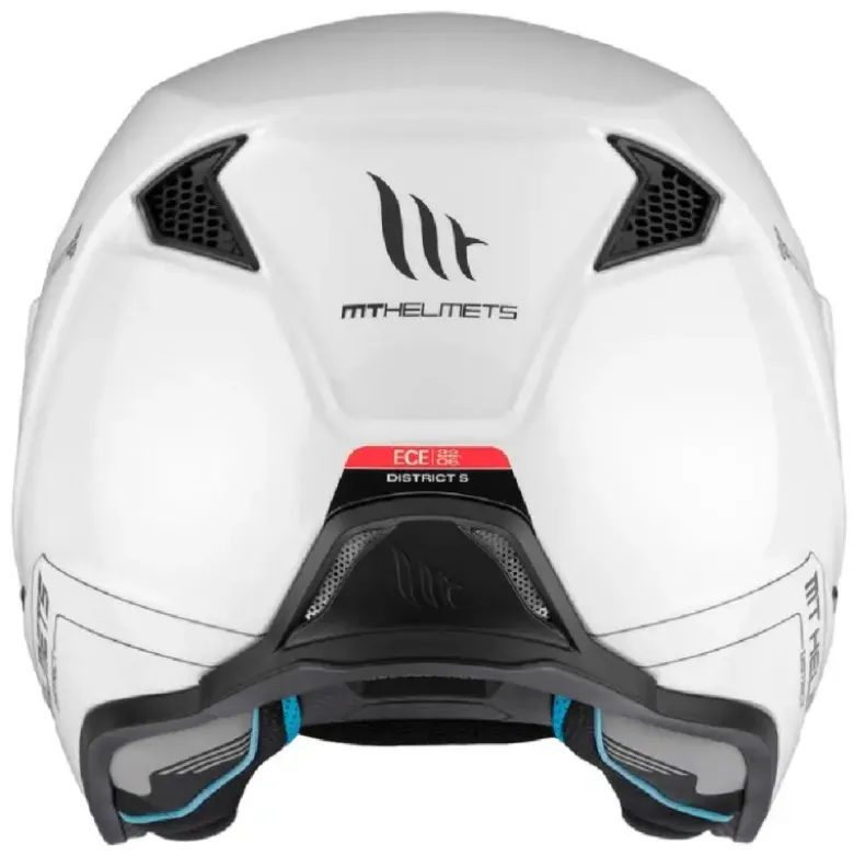 Casco Jet Mt Helmets Tr902Svb District Sv S Solid A0 Lucido Bianco