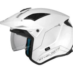 Casco Jet Mt Helmets Tr902Svb District Sv S Solid A0 Lucido Bianco