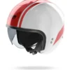 Casco Jet Nolan N20-2 Dolce Vita 347 Bianco Rosso Lucido