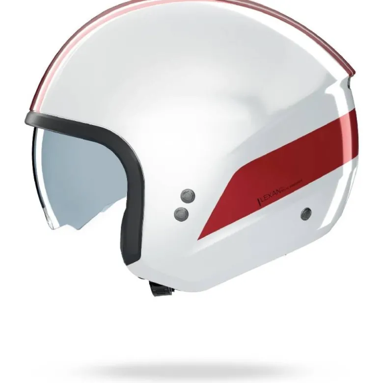 Casco Jet Nolan N20-2 Dolce Vita 347 Bianco Rosso Lucido