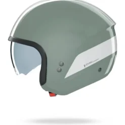 Casco Jet Nolan N20-2 Dolce Vita 348 Verde Grigio Bianco Lucido