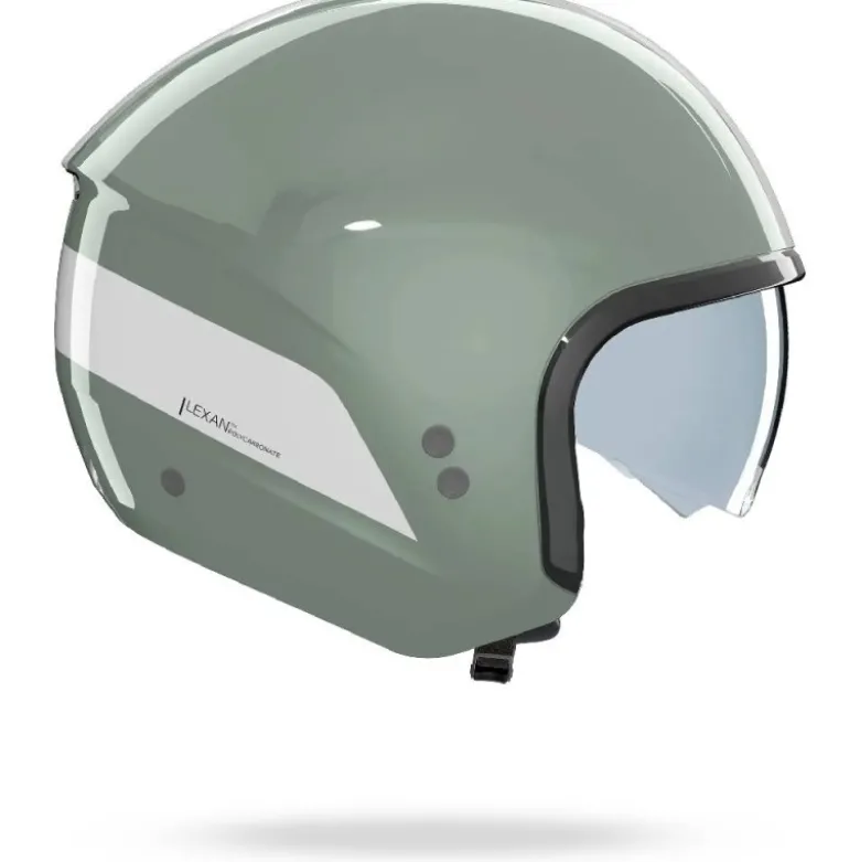 Casco Jet Nolan N20-2 Dolce Vita 348 Verde Grigio Bianco Lucido