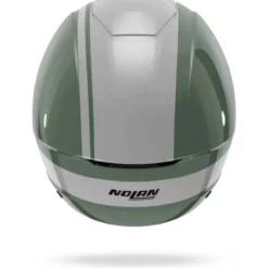 Casco Jet Nolan N20-2 Dolce Vita 348 Verde Grigio Bianco Lucido