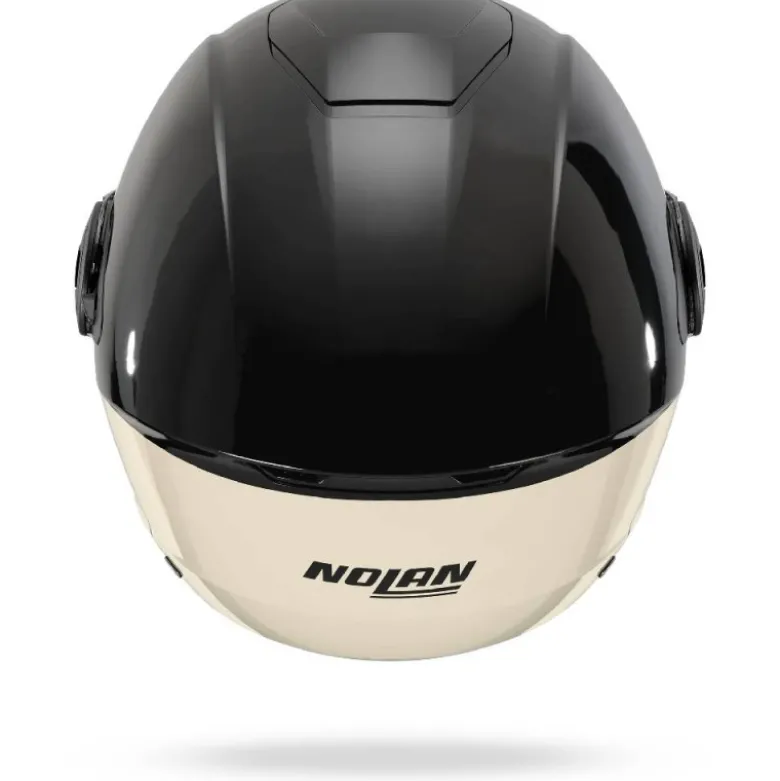 Casco Jet Nolan N20-2 Visor Blocco 354 Nero Avorio Verde Grigio Antracite Lucido