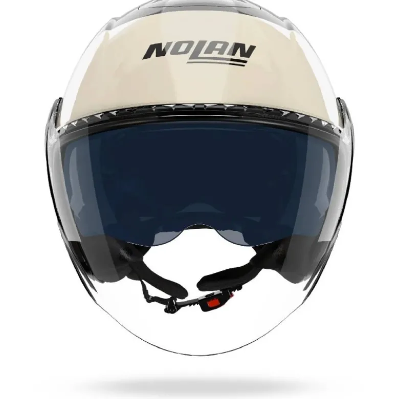 Casco Jet Nolan N20-2 Visor Blocco 354 Nero Avorio Verde Grigio Antracite Lucido