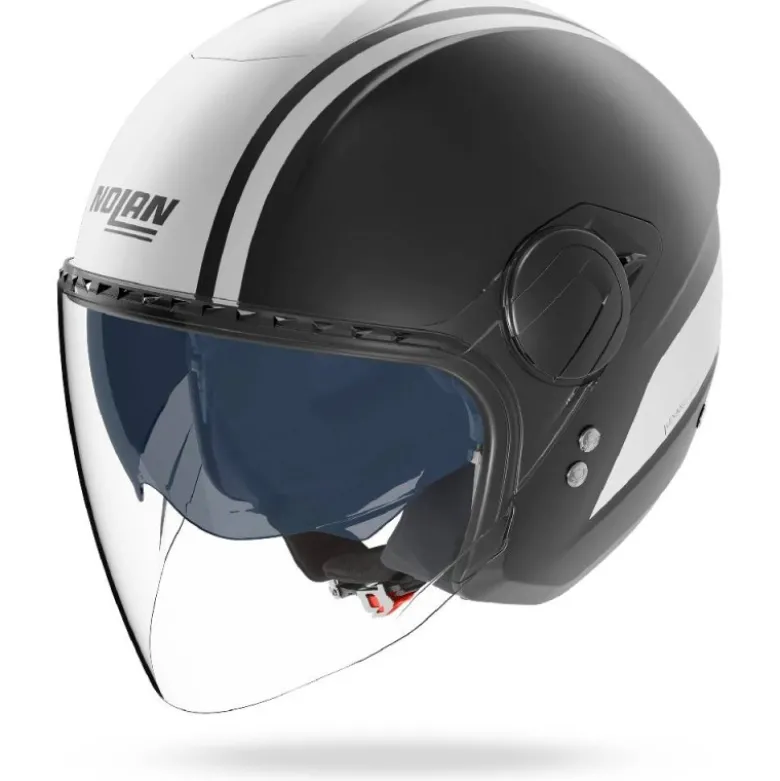 Casco Jet Nolan N20-2 Visor Dolce Vita 347 Nero Bianco Opaco