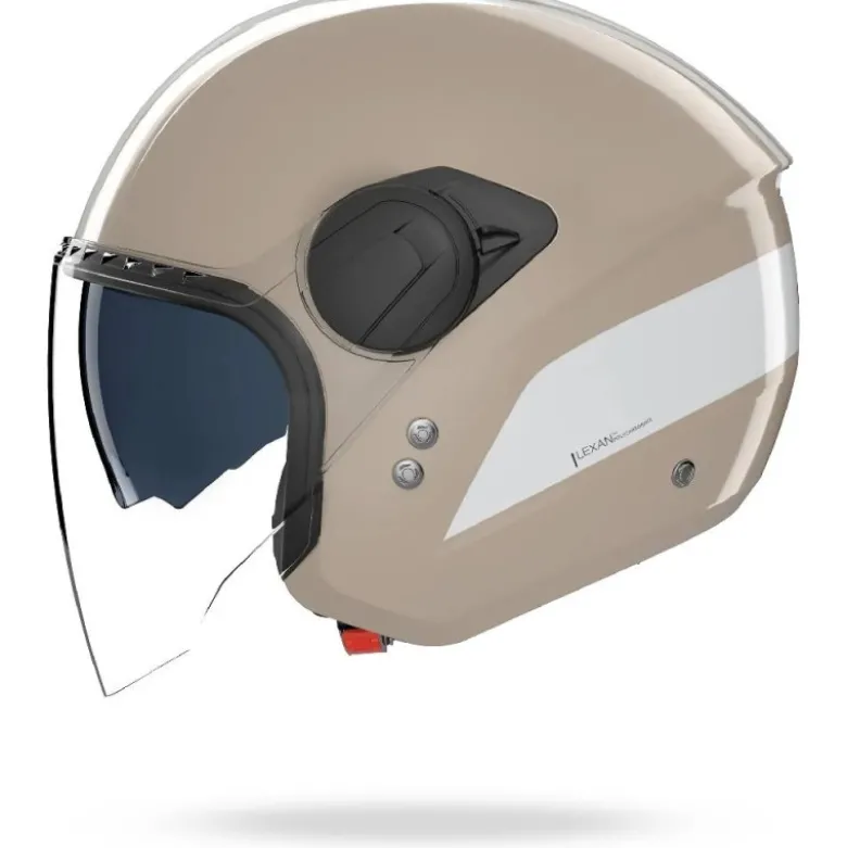 Casco Jet Nolan N20-2 Visor Dolce Vita 350 Sabbia Bianco Lucido