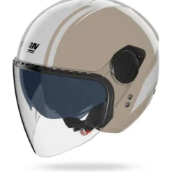 Casco Jet Nolan N20-2 Visor Dolce Vita 350 Sabbia Bianco Lucido