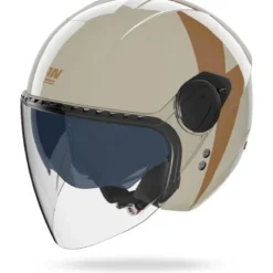 Casco Jet Nolan N20-2 Visor Impeto 343 Avorio Ocra Lucido
