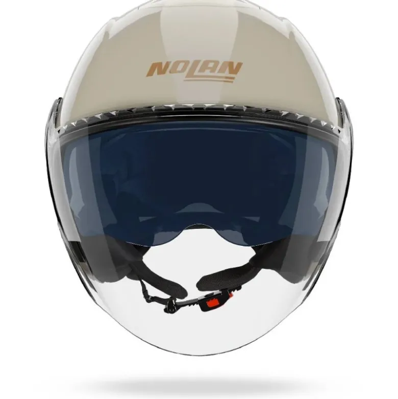 Casco Jet Nolan N20-2 Visor Impeto 343 Avorio Ocra Lucido