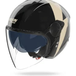 Casco Jet Nolan N20-2 Visor Impeto 344 Nero Avorio Lucido