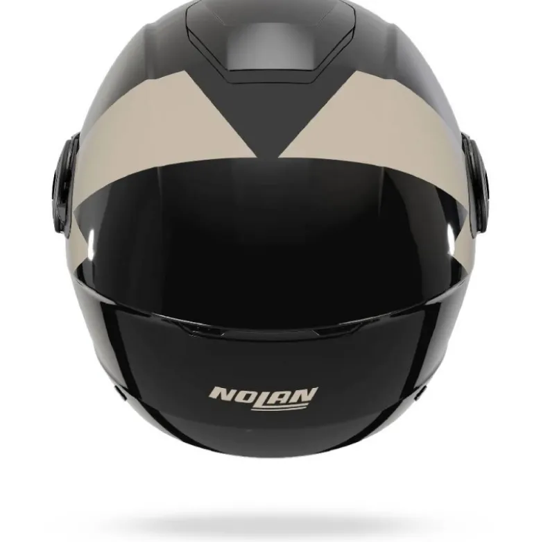 Casco Jet Nolan N20-2 Visor Impeto 344 Nero Avorio Lucido