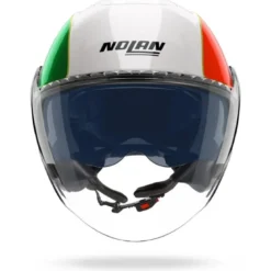 Casco Jet Nolan N20-2 Visor Tricolore 346 Bianco Verde Rosso Lucido