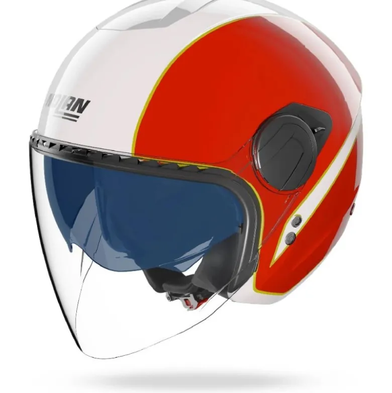 Casco Jet Nolan N20-2 Visor Tricolore 346 Bianco Verde Rosso Lucido