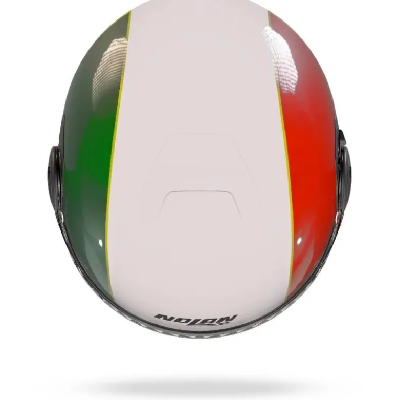Casco Jet Nolan N20-2 Visor Tricolore 346 Bianco Verde Rosso Lucido
