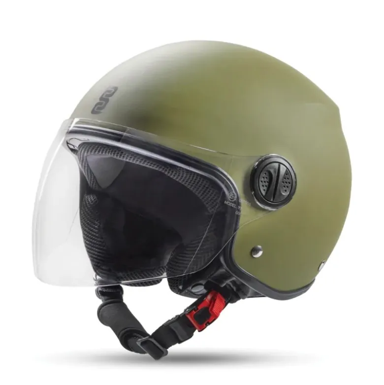 Casco Jet OJ Aria Verde Opaco