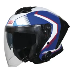 Casco Jet Origine Aprica BT Essential Rosso Blu Lucido