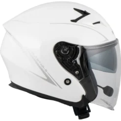 Casco Jet Sena Outstar S Bluetooth Integrato Bianco Lucido