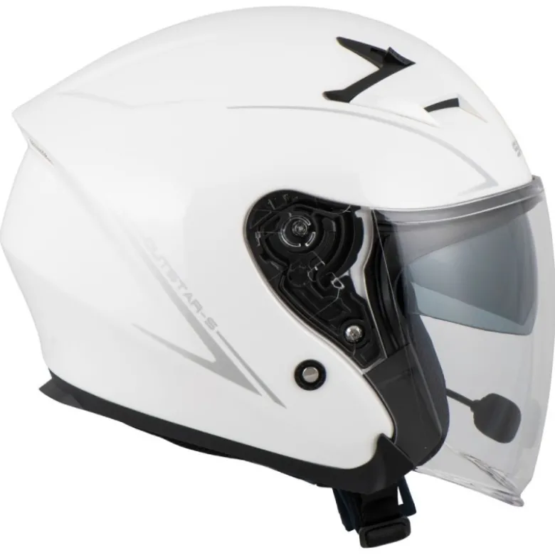 Casco Jet Sena Outstar S Bluetooth Integrato Bianco Lucido