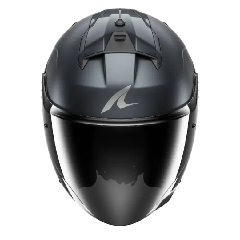Casco Jet Shark Dark Shadow Titanio Blu Opaco