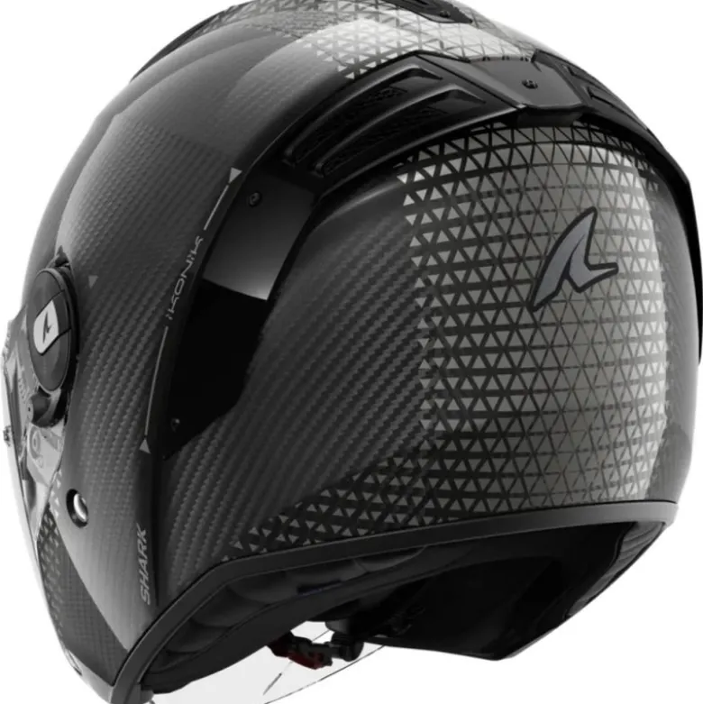 Casco Jet Shark Rs Jet Carbon Ikonik Nero Chrome