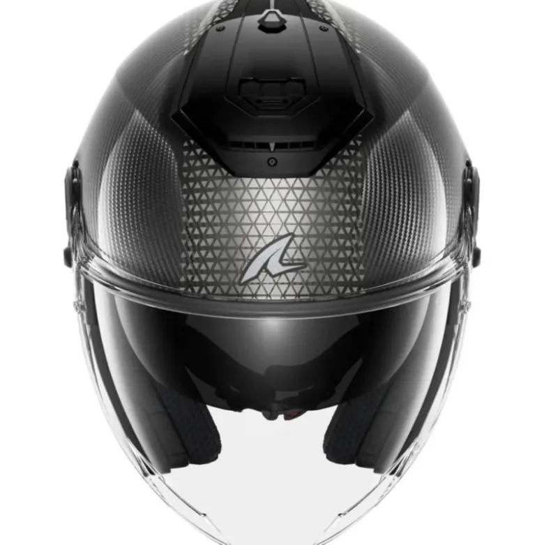 Casco Jet Shark Rs Jet Carbon Ikonik Nero Chrome