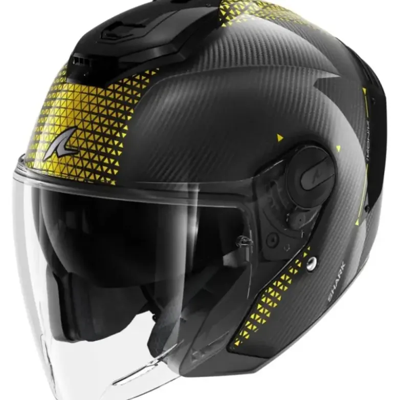 Casco Jet Shark Rs Jet Carbon Ikonik Oro Chrome