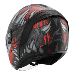 Casco Jet Shark Rs Jet Carbon Shaytan Nero Opaco Rosso Antracite