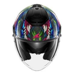 Casco Jet Shark Rs Jet Carbon Shaytan Nero Verde Viola