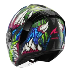 Casco Jet Shark Rs Jet Carbon Shaytan Nero Verde Viola