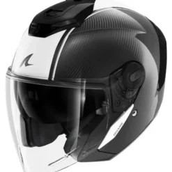 Casco Jet Shark Rs Jet Carbon Skin Bianco Nero