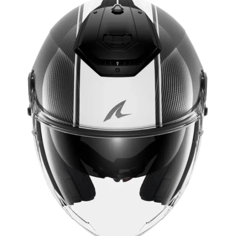 Casco Jet Shark Rs Jet Carbon Skin Bianco Nero