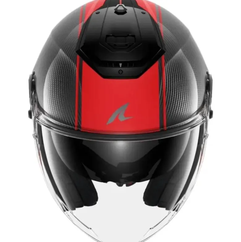 Casco Jet Shark Rs Jet Carbon Skin Nero Rosso