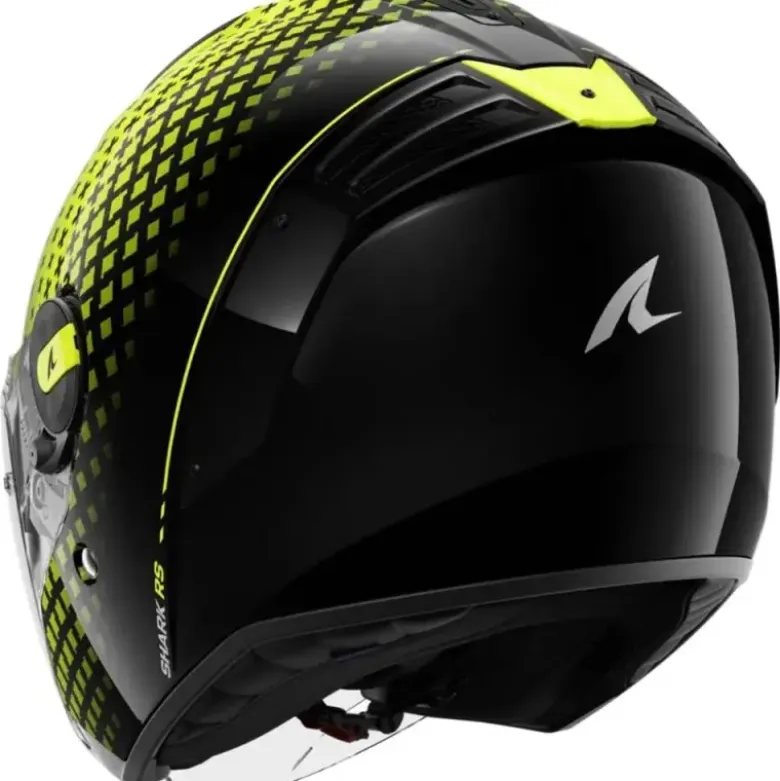 Casco Jet Shark Rs Jet Stride Nero Giallo Silver