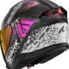 Casco Jet Shark Skwal i3 Jet Hellcat Nero Opaco Chrome Viola