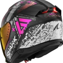 Casco Jet Shark Skwal i3 Jet Hellcat Nero Opaco Chrome Viola
