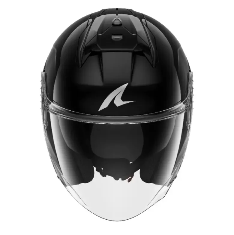 Casco Jet Shark Skwal Jet Cup Blank Nero Lucido