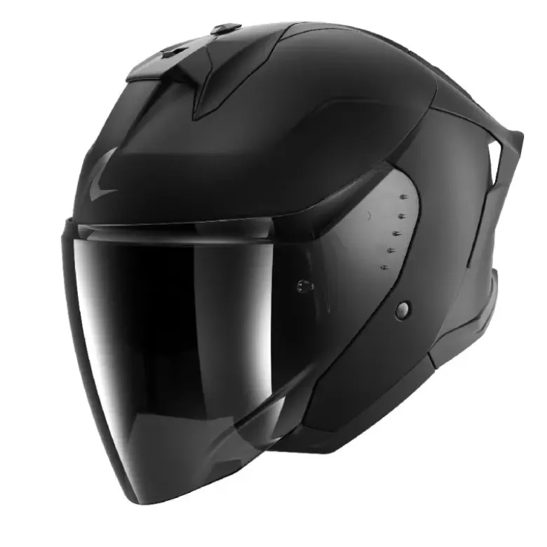 Casco Jet Shark Skwal Jet Cup Dark Shadow Nero Opaco