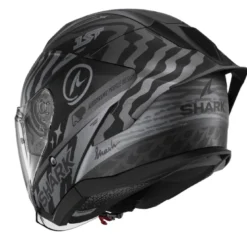 Casco Jet Shark Skwal Jet Cup Speed-Francy Nero Antracite Silver Opaco