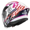 Casco Jet Shark Skwal Jet Cup Speed-Francy Nero Bianco Arancione Lucido