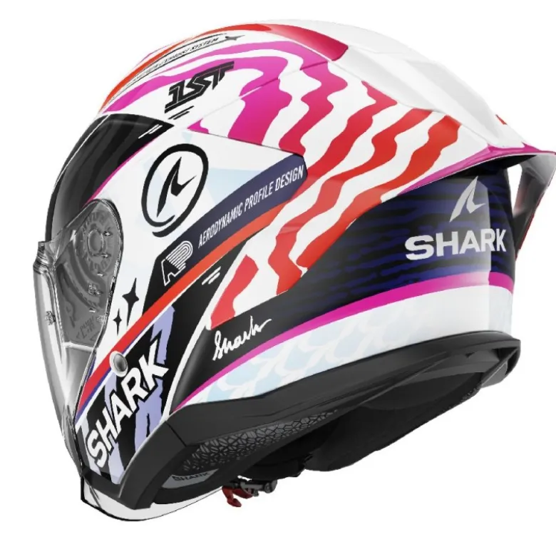 Casco Jet Shark Skwal Jet Cup Speed-Francy Nero Bianco Arancione Lucido