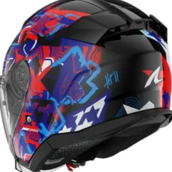 Casco Jet Shark Skwal Jet Pranz Nero Blu Rosso